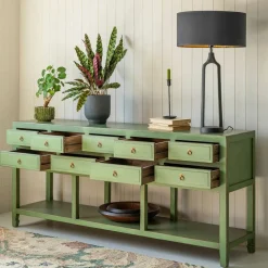 Graham & Green Leshan Nine Drawer Jade Sideboard
