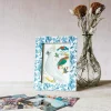 Graham & Green Light Blue Floral Print Bone Frame
