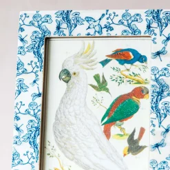 Graham & Green Light Blue Floral Print Bone Frame
