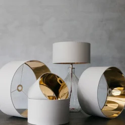 Graham & Green Light Grey Cotton Lamp Shades