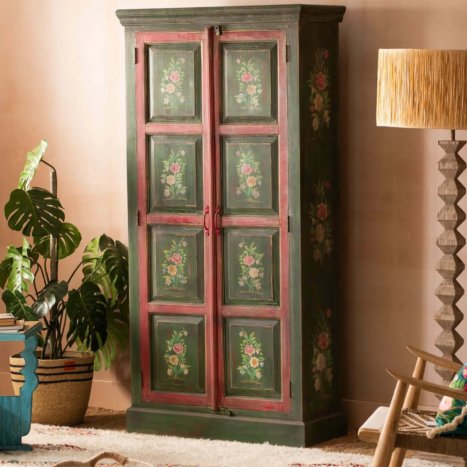 Graham & Green Liyang Painted Almirah Cabinet