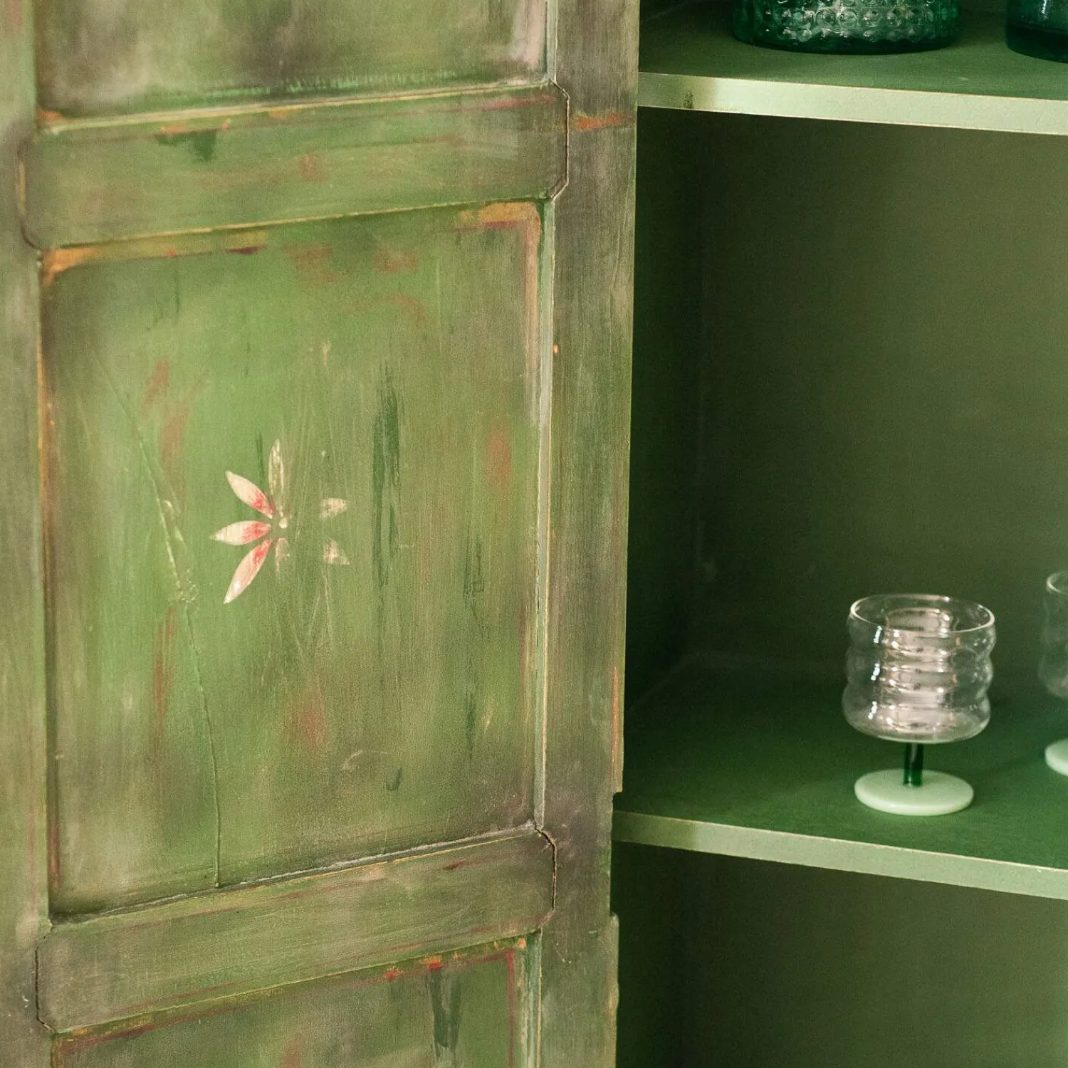 Graham & Green Liyang Painted Almirah Cabinet