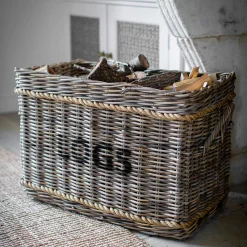 Graham & Green Log and Kindling Basket with Rope