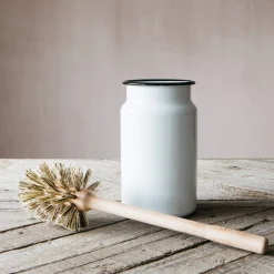 Graham & Green Loo Brush in Enamel Pot
