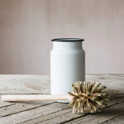 Graham & Green Loo Brush in Enamel Pot