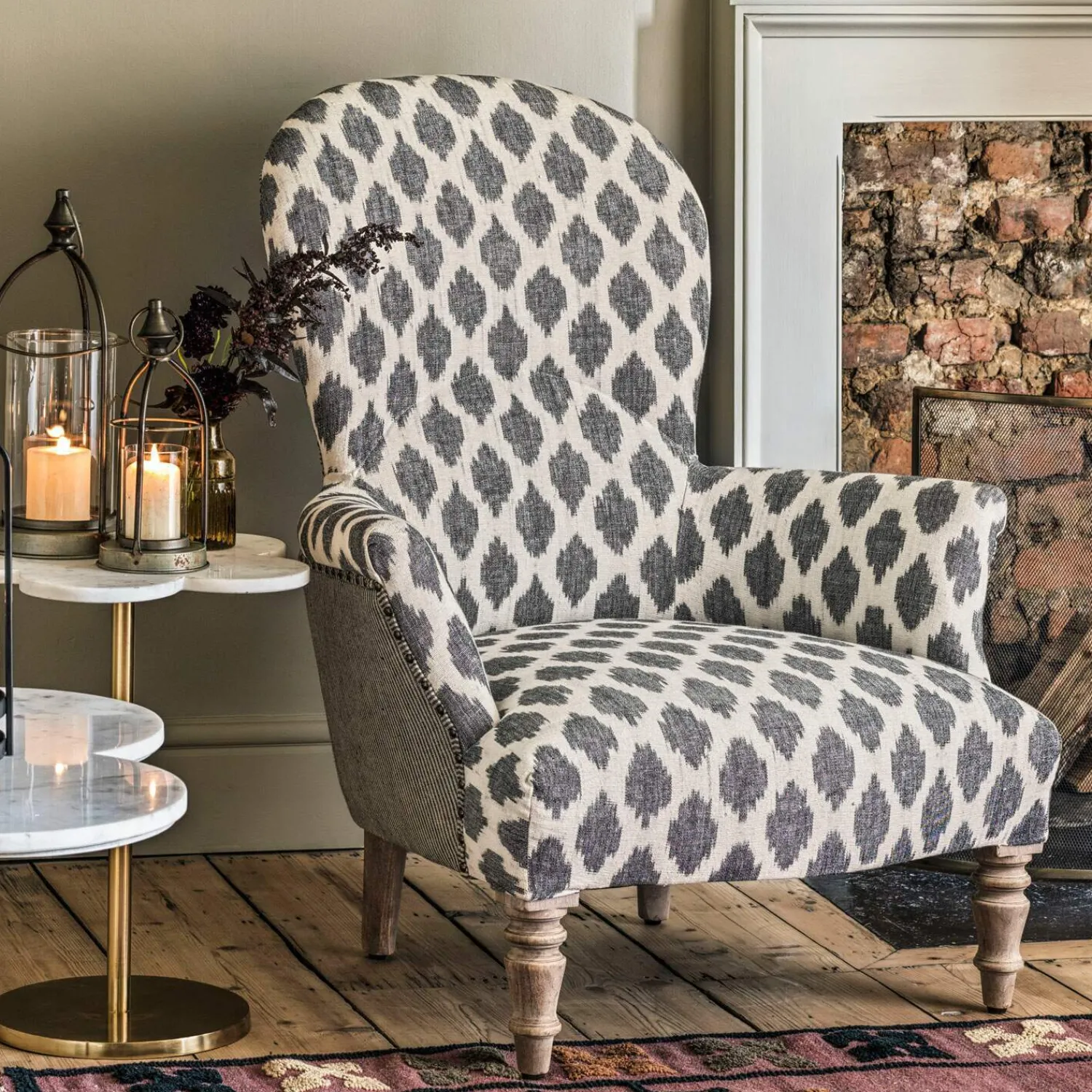 Graham & Green Louise Ikat Armchair