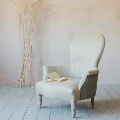 Graham & Green Louise Natural Linen Armchair