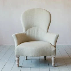 Graham & Green Louise Natural Linen Armchair