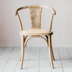 Graham & Green Lucien Wicker Wishbone Chair