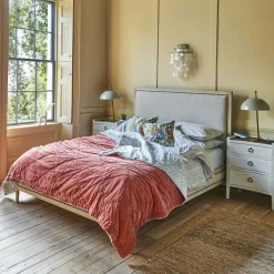 Graham & Green Luna Natural Linen King Size Bed