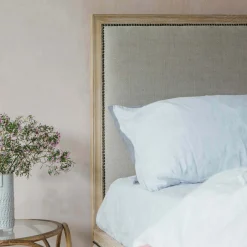 Graham & Green Luna Natural Linen King Size Bed
