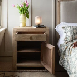 Graham & Green Macau Natural Bedside Table