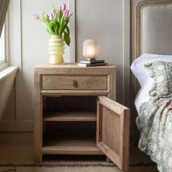 Graham & Green Macau Natural Bedside Table