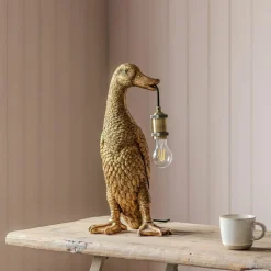 Graham & Green Mallory Mallard Gold Table Lamp