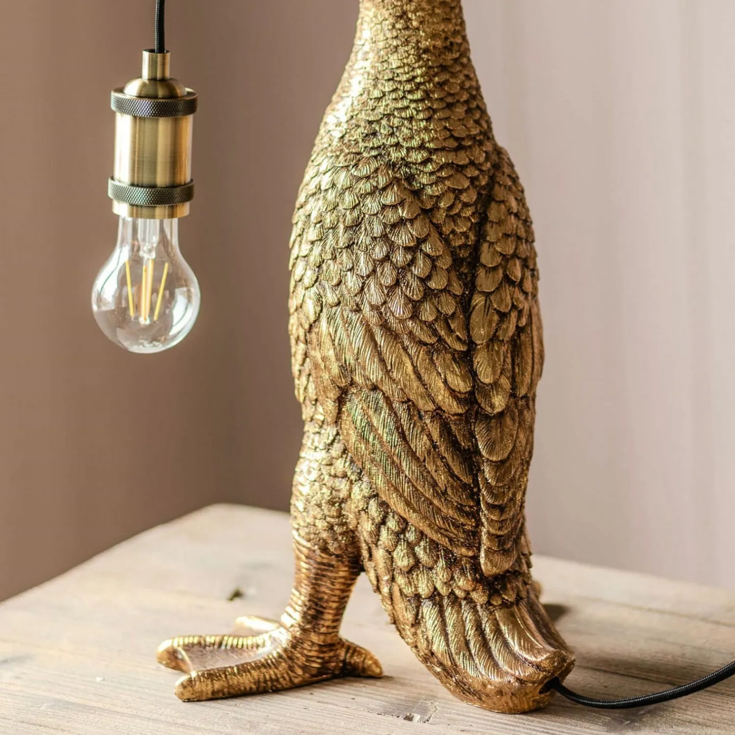 Graham & Green Mallory Mallard Gold Table Lamp