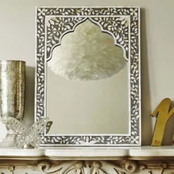 Graham & Green Mandir Grey Mother of Pearl Mirror