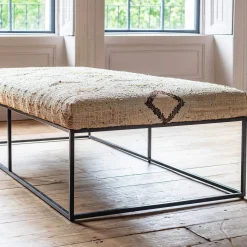 Graham & Green Mara Jute Rug Coffee Table