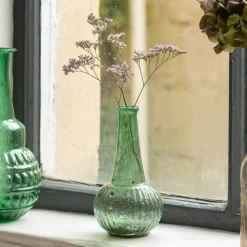 Graham & Green Marbled Green Glass Vase