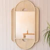Graham & Green Margot Natural Wooden Wall Mirror