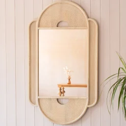 Graham & Green Margot Natural Wooden Wall Mirror