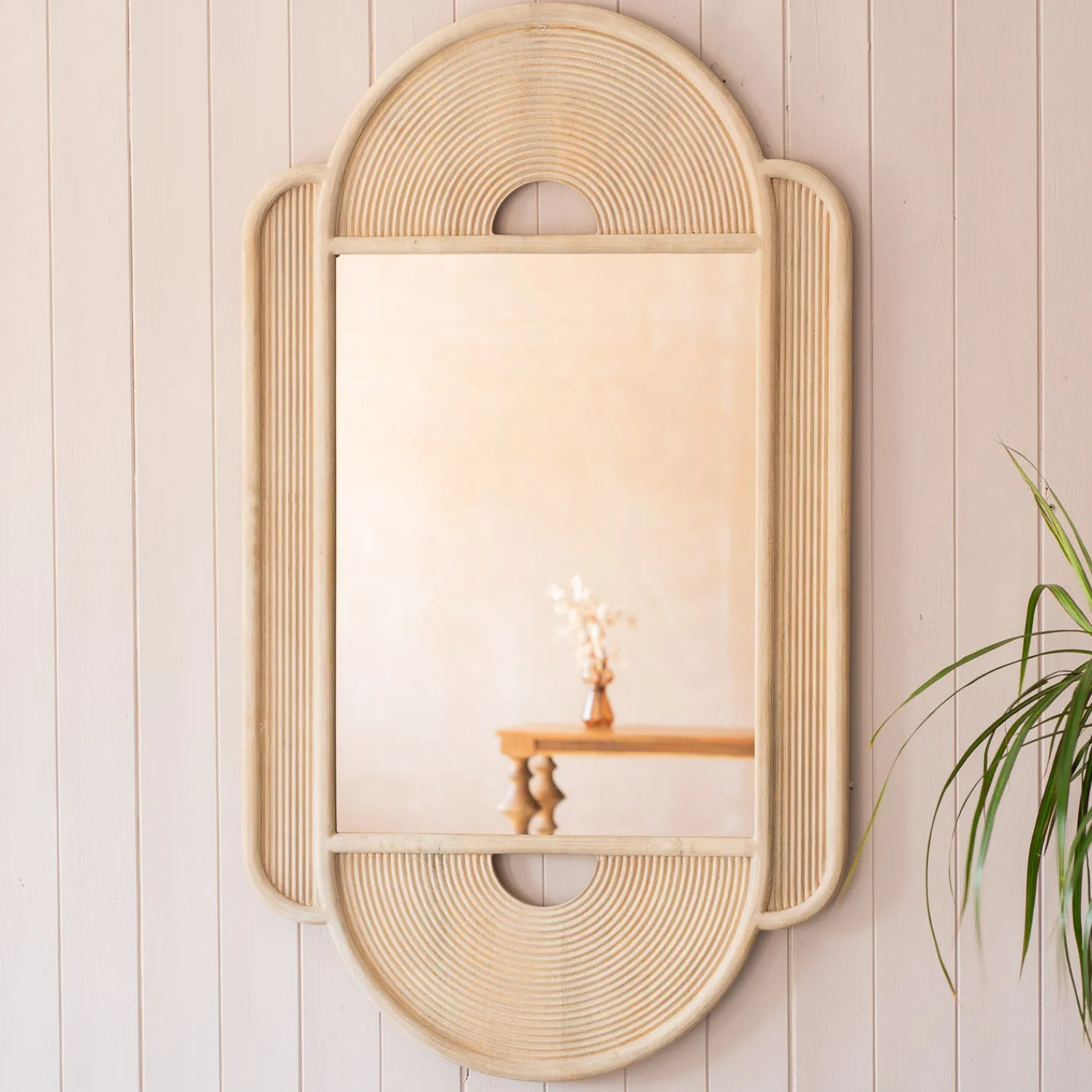 Graham & Green Margot Natural Wooden Wall Mirror