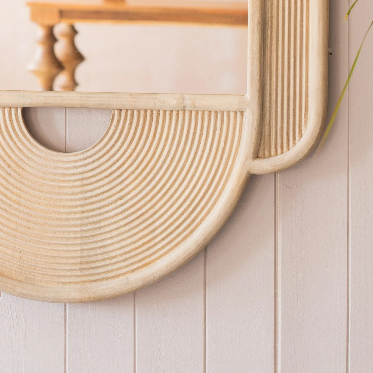 Graham & Green Margot Natural Wooden Wall Mirror