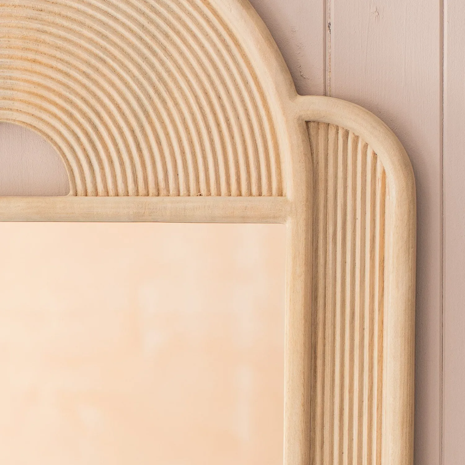 Graham & Green Margot Natural Wooden Wall Mirror
