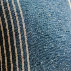 Graham & Green Marina Blue and White Striped Square Cushion
