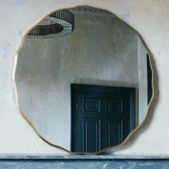Graham & Green Matilda Round Gold Mirror