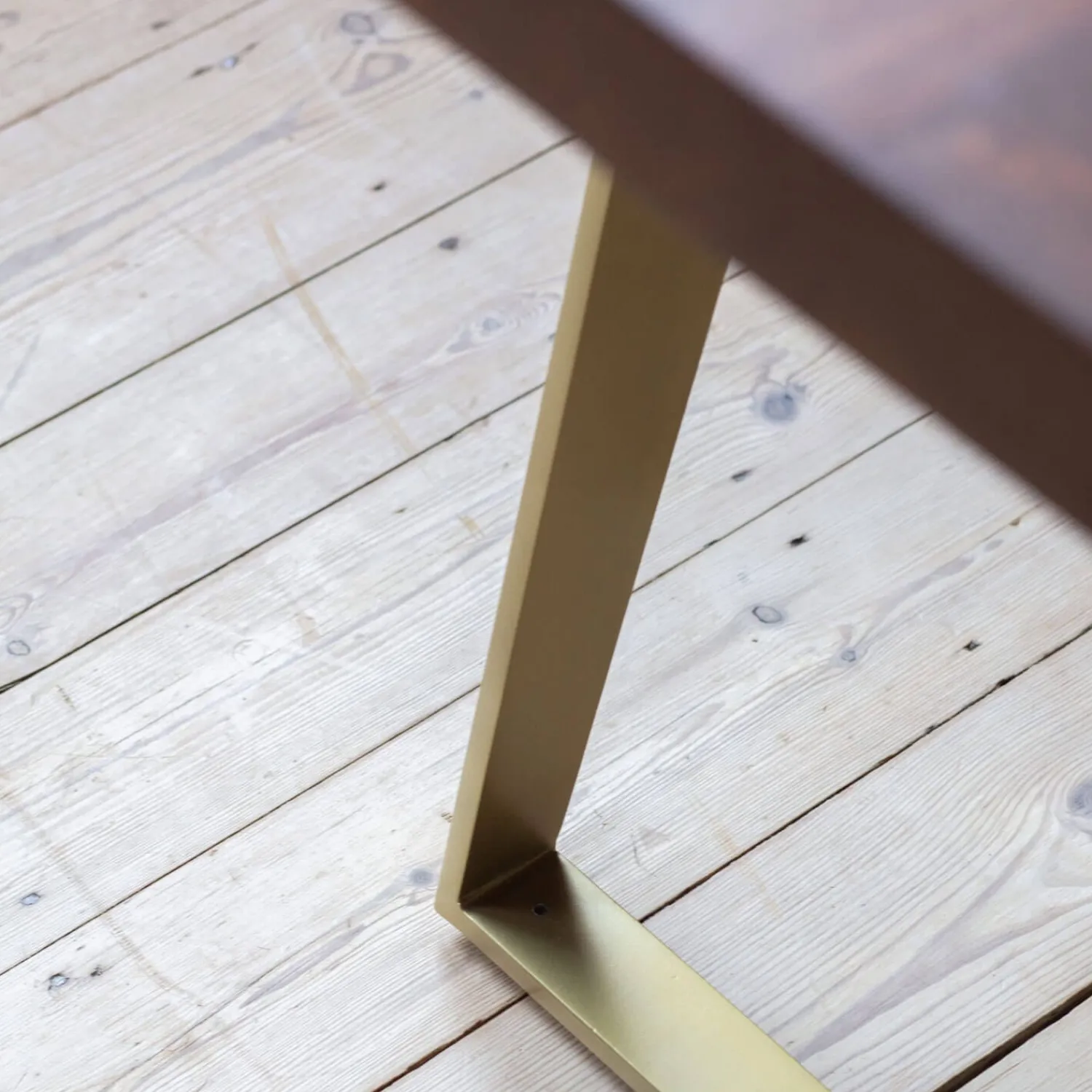 Graham & Green Max 6 Seater Brass Dining Table