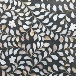 Graham & Green Maxi Grey Mother of Pearl Bedside Table