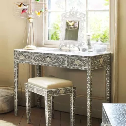 Graham & Green Maxi Grey Mother of Pearl Dressing Table