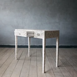 Graham & Green Maxi White Mother of Pearl Dressing Table