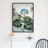 Graham & Green Medium Framed Blue Water Lily Print