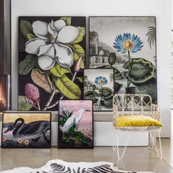 Graham & Green Medium Framed Blue Water Lily Print