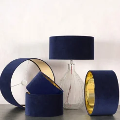 Graham & Green Midnight Velvet Lamp Shades