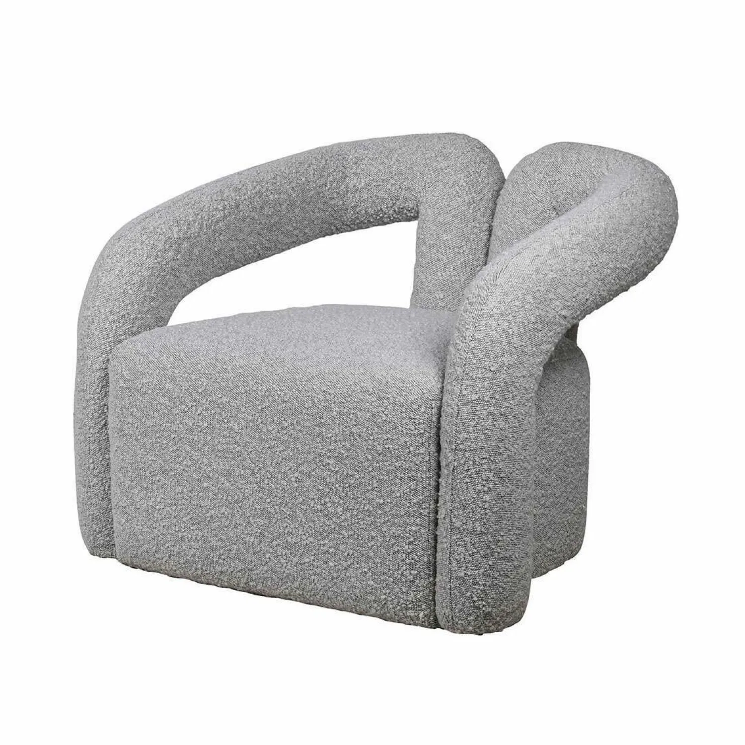 Graham & Green Mika Grey Bouclé Armchair