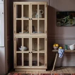 Graham & Green Mimosa Four Door Glass Cupboard