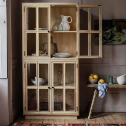 Graham & Green Mimosa Four Door Glass Cupboard
