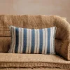Graham & Green Moana Blue and White Striped Rectangular Cushion