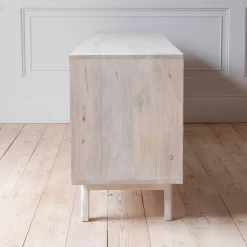 Graham & Green Momoka Hand-Carved Sideboard with Sliding Doors