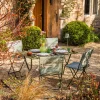 Graham & Green Moss Green Balcony Table and Four Chairs Set