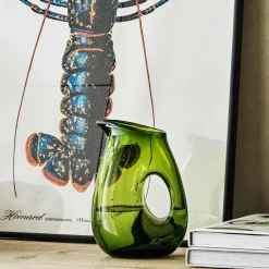 Graham & Green Moss Green Jug with Hole