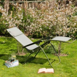 Graham & Green Moss Green Reclining Garden Chair