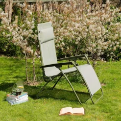 Graham & Green Moss Green Reclining Garden Chair