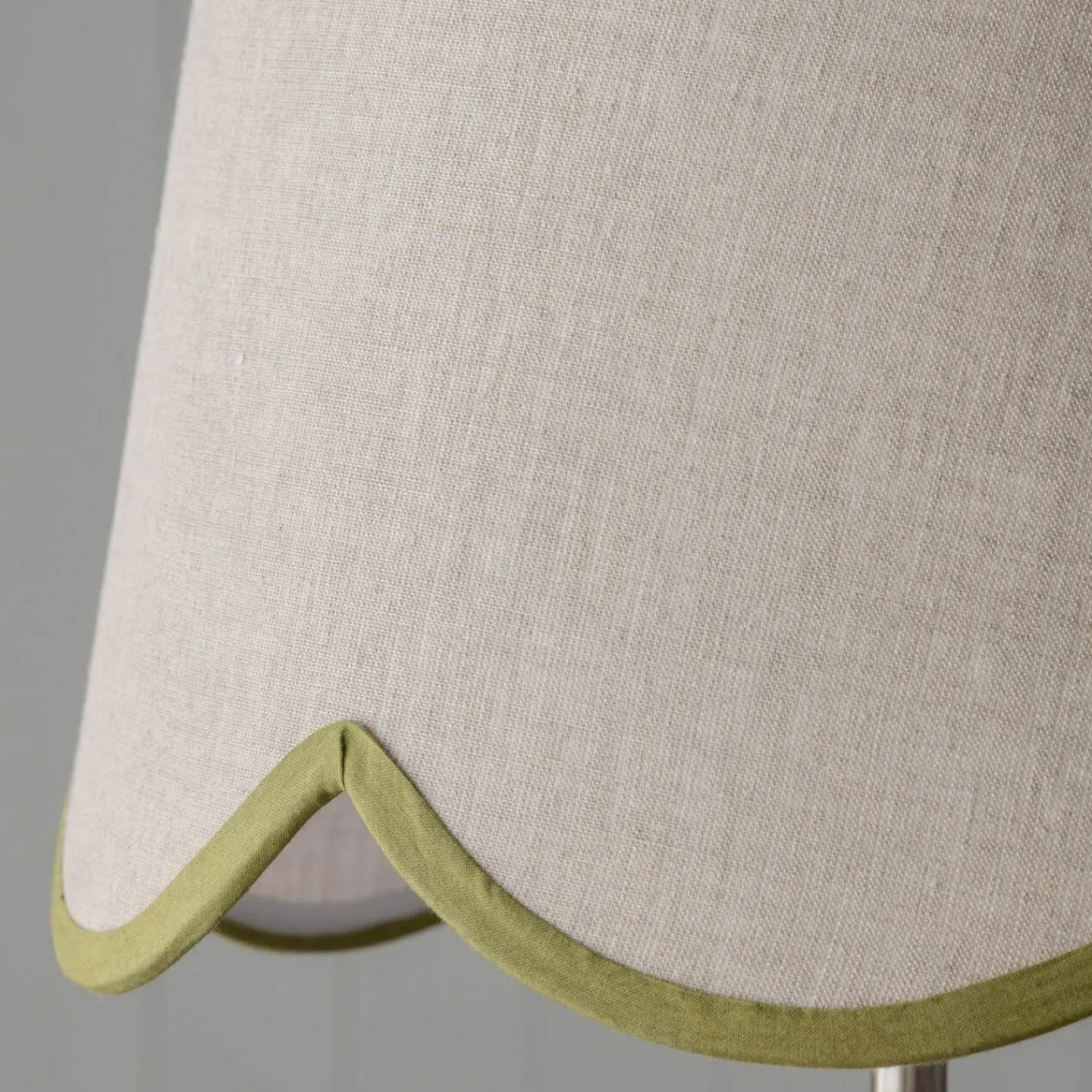 Graham & Green Moss Green Scallop Lamp Shades