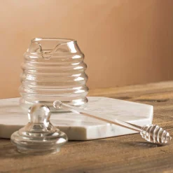 Graham & Green Murcot Clear Glass Honey Pot