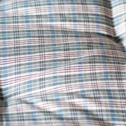 Graham & Green Natural and Blue Check Bed Roll