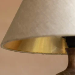 Graham & Green Natural Linen and Gold Empire Lamp Shades