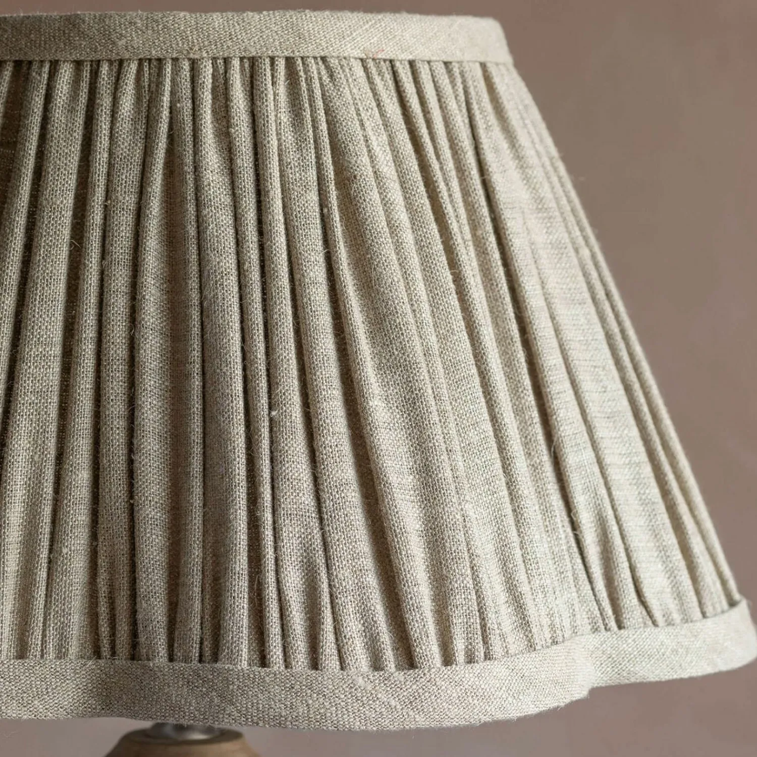 Graham & Green Natural Linen Scalloped Empire Lamp Shades